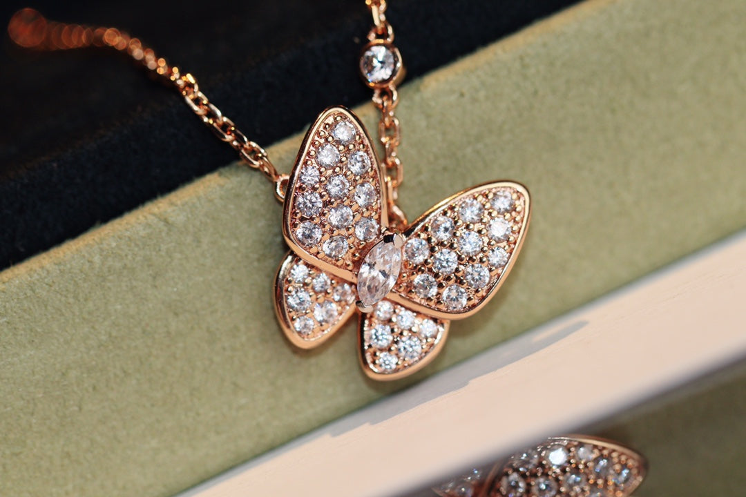 [Lumi Jewelry]BUTTERFLY DIAMOND NECKLACE