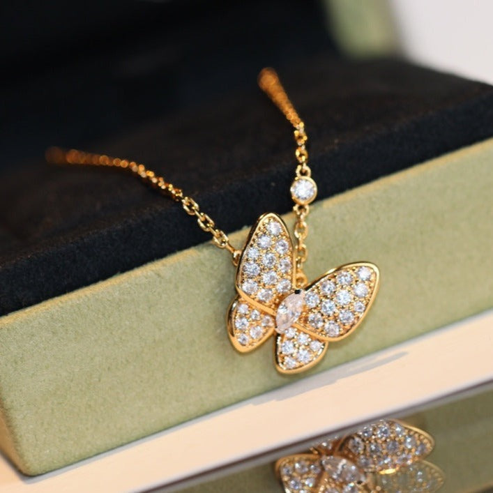 [Lumi Jewelry]BUTTERFLY DIAMOND NECKLACE
