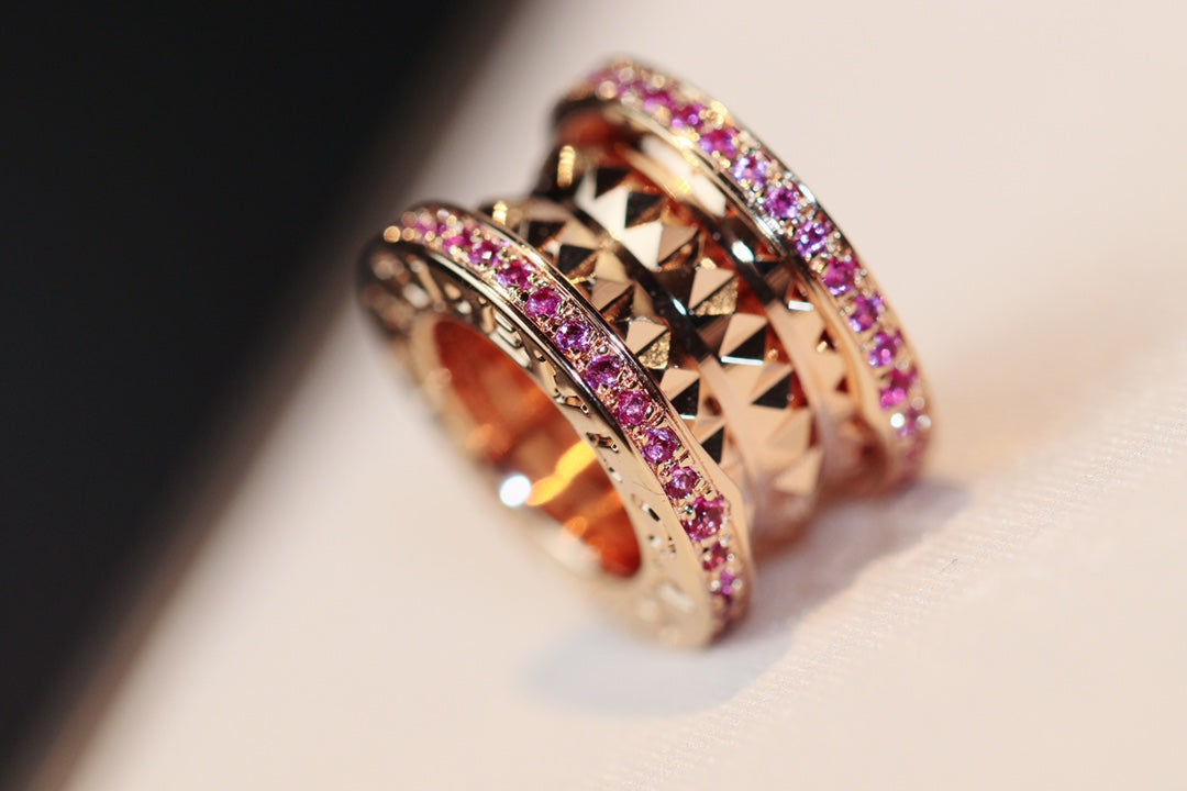 [Lumi Jewelry]ZERO 1 ROCK PINK GOLD PINK DIAMOND NECKLACE