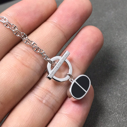 [Lumi Jewelry]CHAINE VERSO BLACK CERAMIC  NECKLACE