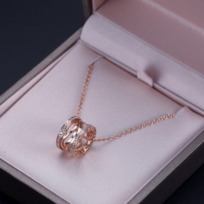 [Lumi Jewelry]ZERO 1 PINK GOLD DIAMOND OPEN NECKLACE