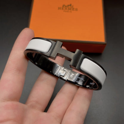 [Lumi Jewelry]H BRACELET 12MM BLACK WHITE CERAMIC