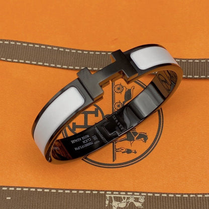 [Lumi Jewelry]H BRACELET 12MM BLACK WHITE CERAMIC