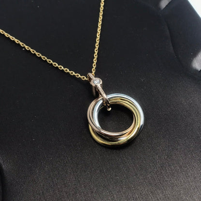 [Lumi Jewelry]TRINITY  NECKLACE 1 DIAMOND