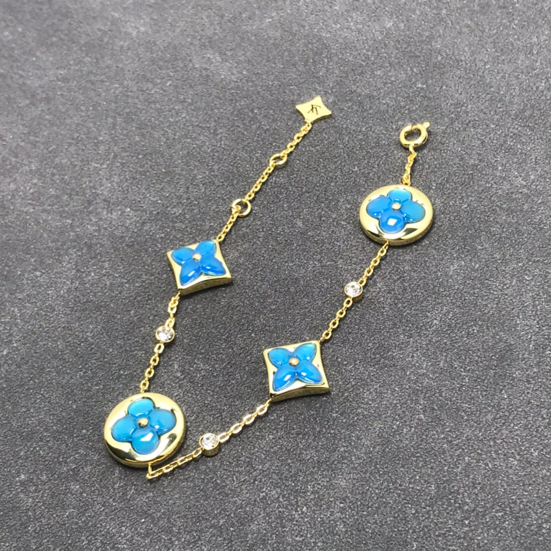 [Lumi Jewelry]STAR AND SUN TURQUOISE 4 MOTIFS 3 DIAMONDS