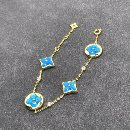 [Lumi Jewelry]STAR AND SUN TURQUOISE 4 MOTIFS 3 DIAMONDS