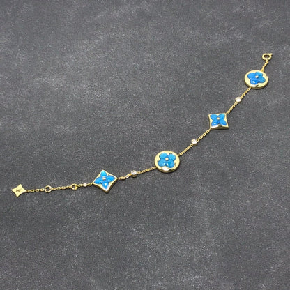 [Lumi Jewelry]STAR AND SUN TURQUOISE 4 MOTIFS 3 DIAMONDS