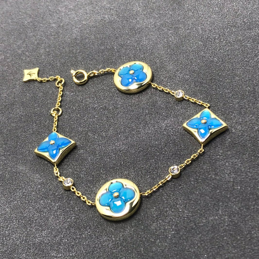 [Lumi Jewelry]STAR AND SUN TURQUOISE 4 MOTIFS 3 DIAMONDS