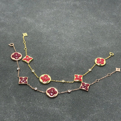 [Lumi Jewelry]STAR AND SUN CARNELIAN 4 MOTIFS 3 DIAMONDS