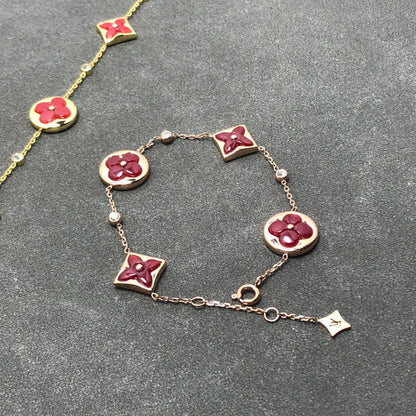 [Lumi Jewelry]STAR AND SUN CARNELIAN 4 MOTIFS 3 DIAMONDS