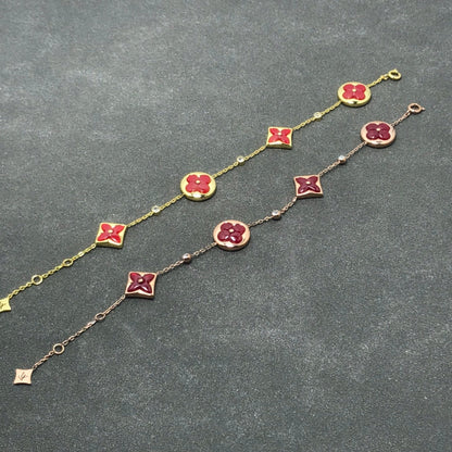 [Lumi Jewelry]STAR AND SUN CARNELIAN 4 MOTIFS 3 DIAMONDS
