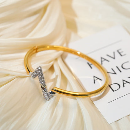 [Lumi Jewelry]VOLTE UPSITE DOWN GOLD DIAMOND BRACELET
