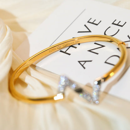[Lumi Jewelry]VOLTE UPSITE DOWN GOLD DIAMOND BRACELET