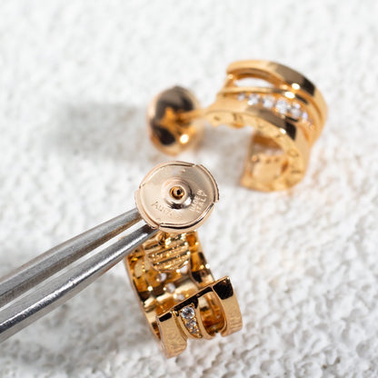 [Lumi Jewelry]ZERO 1 PINK GOLD DIAMONDS EARRINGS