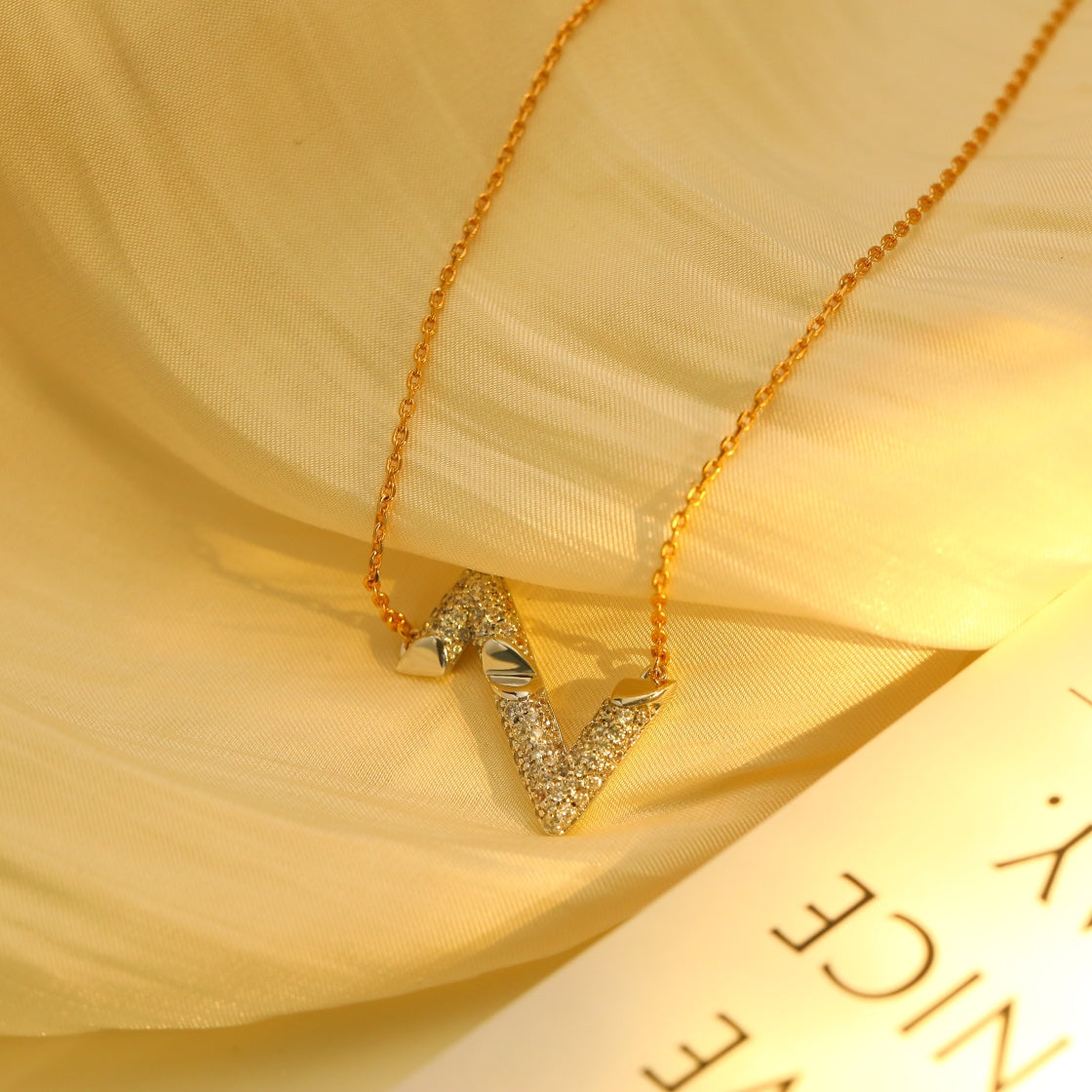 [Lumi Jewelry]VOLT SILVER DIAMOND PEDANT NECKLACE
