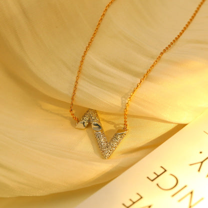 [Lumi Jewelry]VOLT SILVER DIAMOND PEDANT NECKLACE