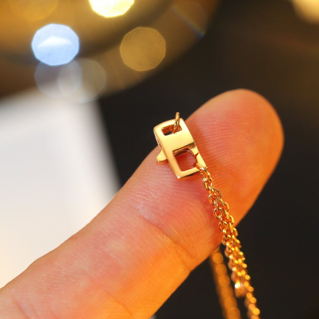[Lumi Jewelry]STAR AND SUN DIAMOND PINK GOLD NECKLACE
