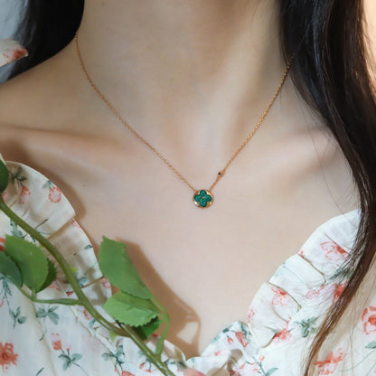 [Lumi Jewelry]SUN PEDANT PINK GOLD 1 DIAMOND NECKLACE