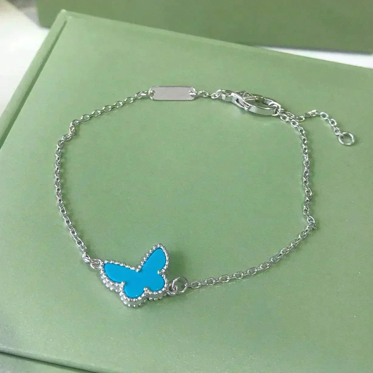 [Lumi Jewelry]BUTTERFLY TURQUOISE BUTTERFLY BRACELET SILVER