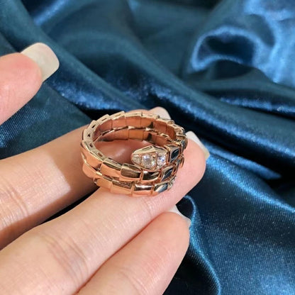 [Lumi Jewelry]SERPENTS DOUBLE ROW DIAMOND RING