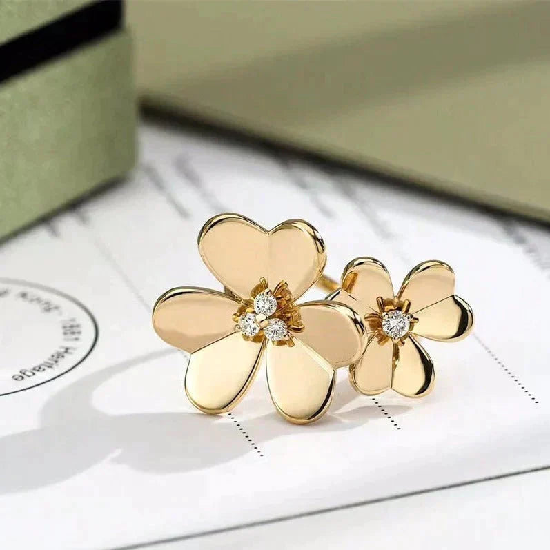 [Lumi Jewelry]CLOVER COMOS GOLD DIAMOND RING