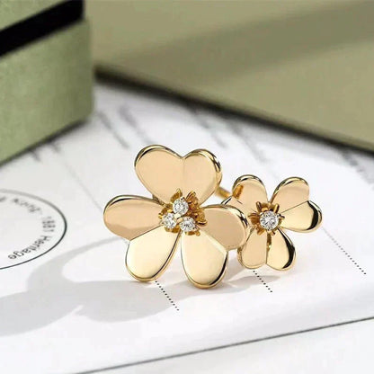 [Lumi Jewelry]CLOVER COMOS GOLD DIAMOND RING