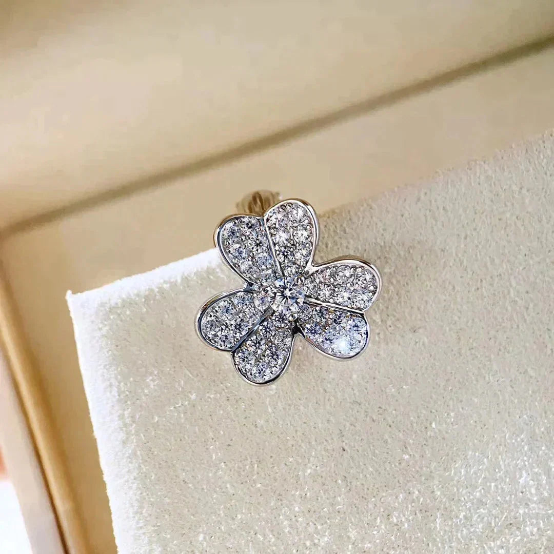 [Lumi Jewelry]CLOVER COMOS DIAMOND EARRINGS SILVER