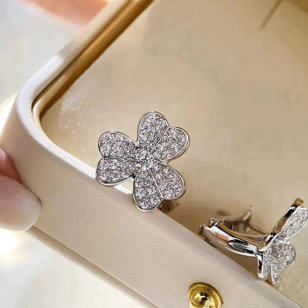 [Lumi Jewelry]CLOVER COMOS DIAMOND EARRINGS SILVER