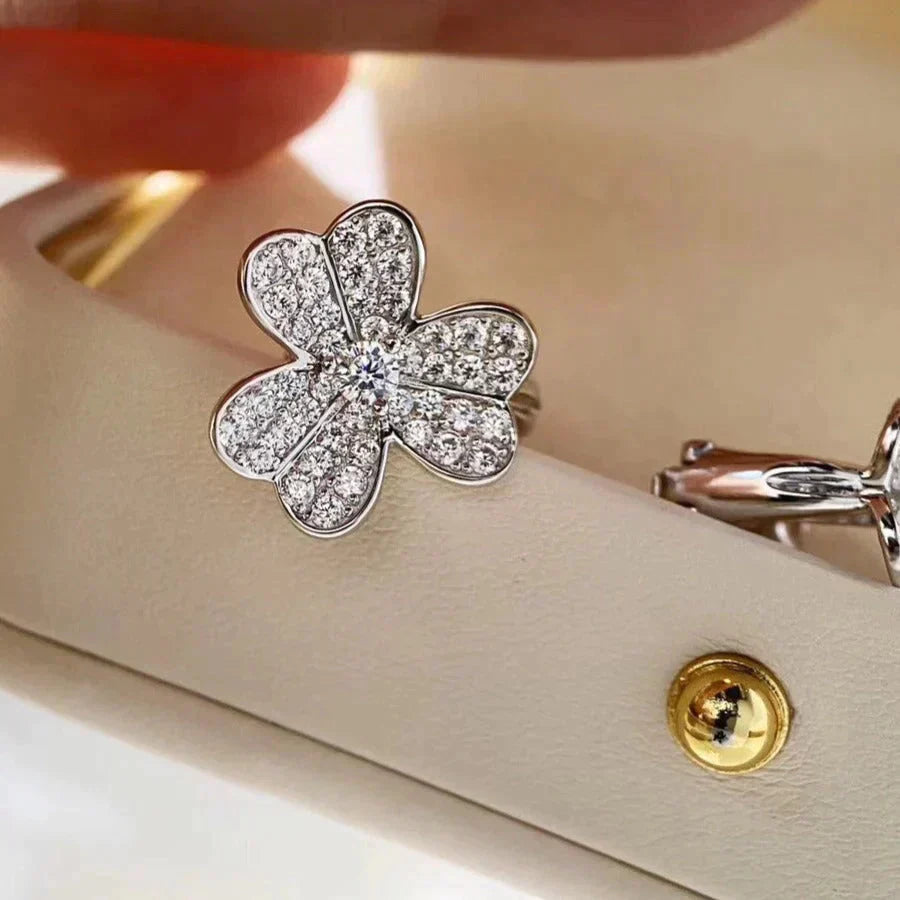 [Lumi Jewelry]CLOVER COMOS DIAMOND EARRINGS SILVER