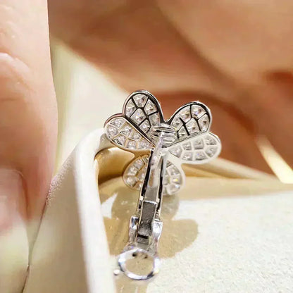 [Lumi Jewelry]CLOVER COMOS DIAMOND EARRINGS SILVER