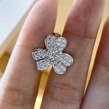 [Lumi Jewelry]CLOVER COMOS DIAMOND EARRINGS SILVER