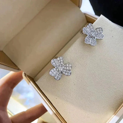 [Lumi Jewelry]CLOVER COMOS DIAMOND EARRINGS SILVER