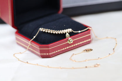 [Lumi Jewelry]CLASH PINK GOLD NECKLACE