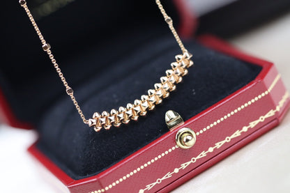 [Lumi Jewelry]CLASH PINK GOLD NECKLACE