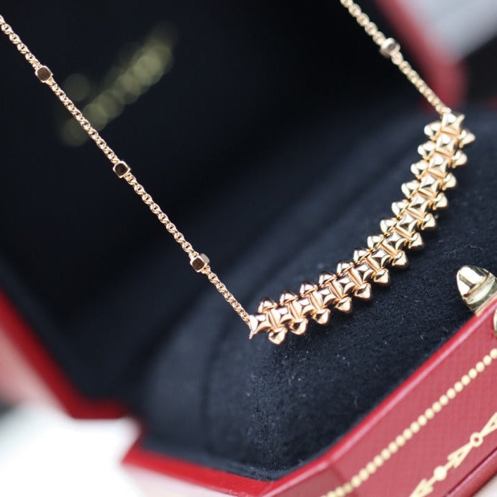[Lumi Jewelry]CLASH PINK GOLD NECKLACE
