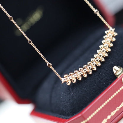 [Lumi Jewelry]CLASH PINK GOLD NECKLACE