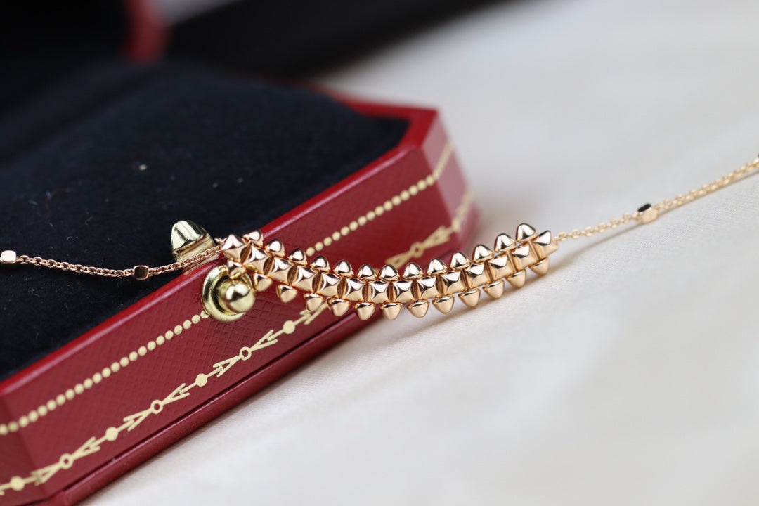 [Lumi Jewelry]CLASH PINK GOLD NECKLACE