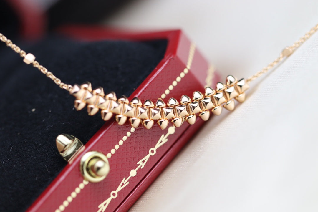 [Lumi Jewelry]CLASH PINK GOLD NECKLACE
