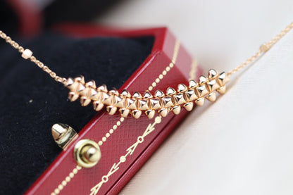 [Lumi Jewelry]CLASH PINK GOLD NECKLACE