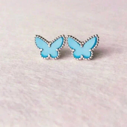 [Lumi Jewelry]BUTTERFLY TURQUOISE EARRINGS SILVER