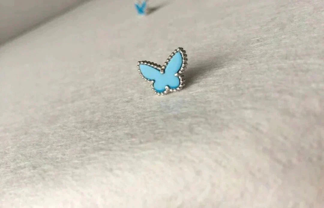 [Lumi Jewelry]BUTTERFLY TURQUOISE EARRINGS SILVER