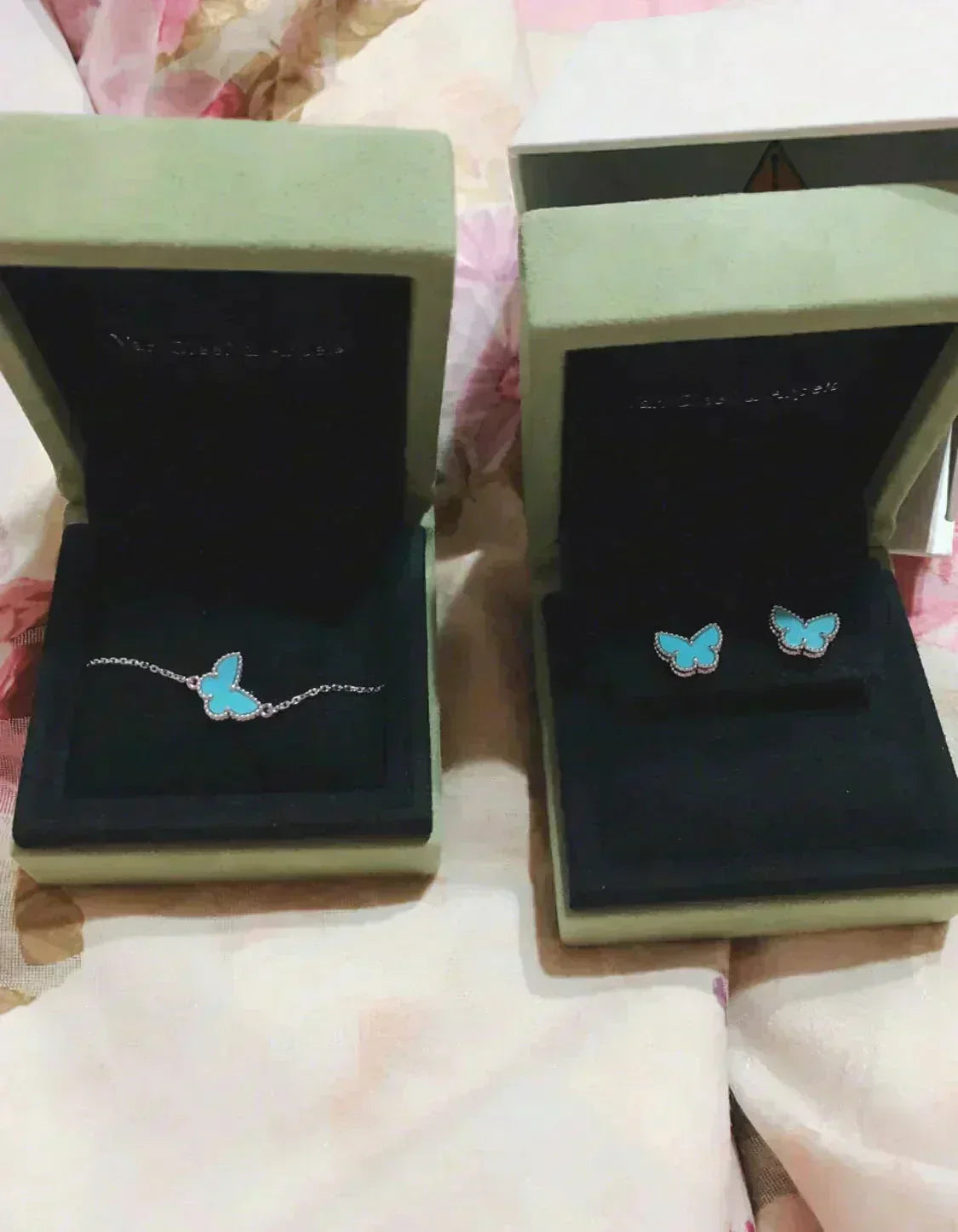 [Lumi Jewelry]BUTTERFLY TURQUOISE EARRINGS SILVER