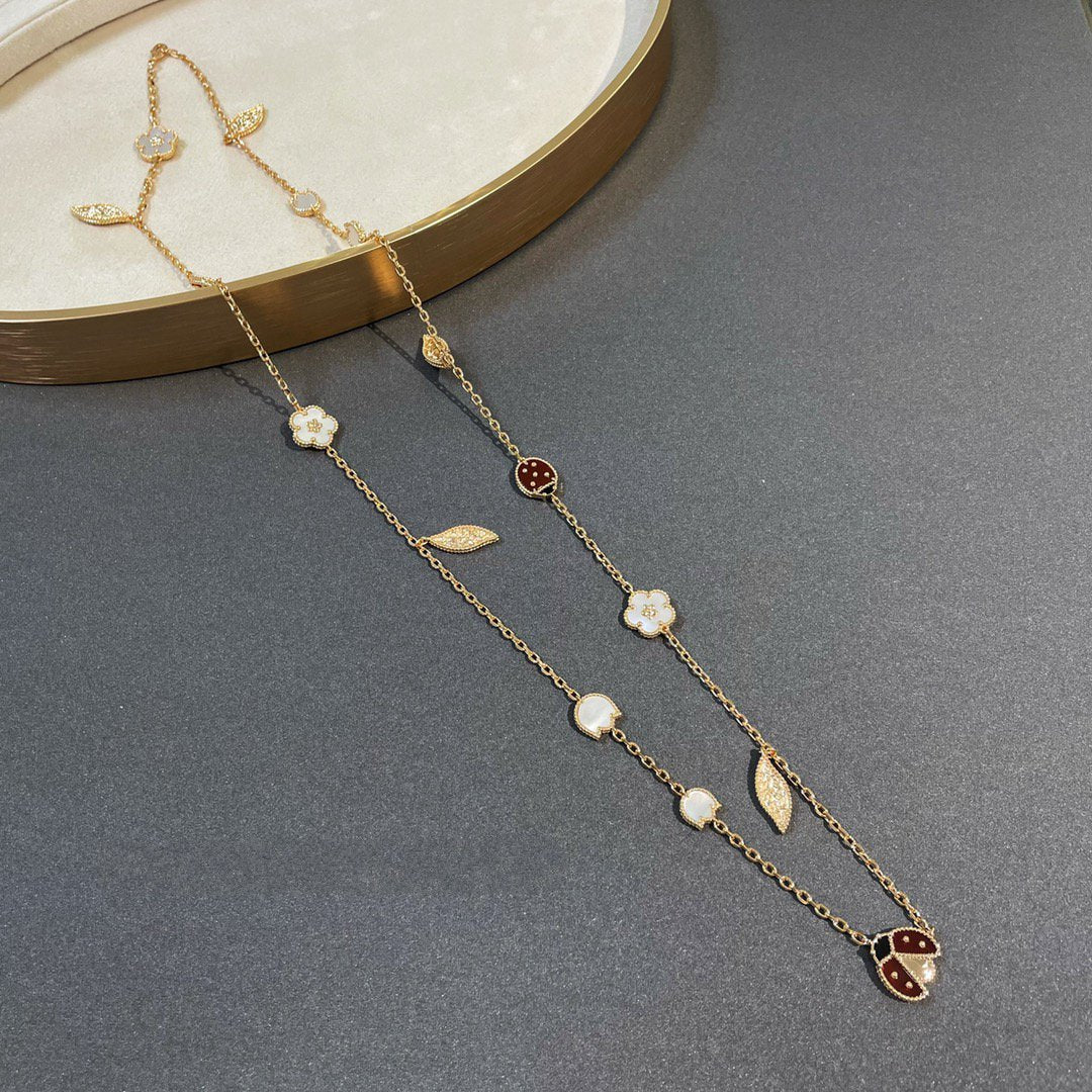 [Lumi Jewelry]LUCKY SPRING 15 MOTIFS GOLD NECKLACE