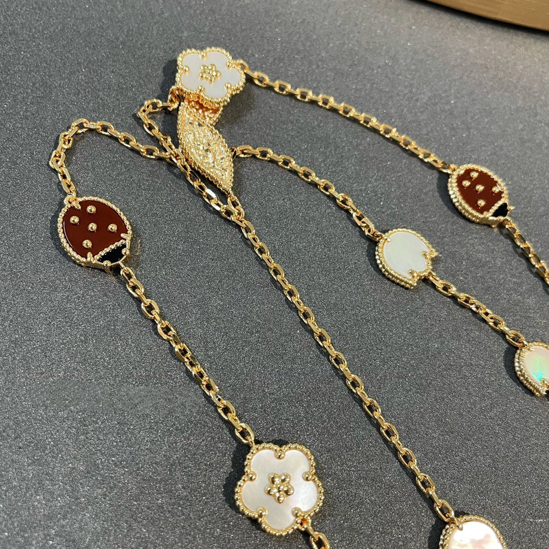 [Lumi Jewelry]LUCKY SPRING 15 MOTIFS GOLD NECKLACE