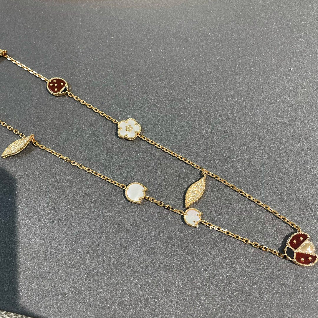 [Lumi Jewelry]LUCKY SPRING 15 MOTIFS GOLD NECKLACE