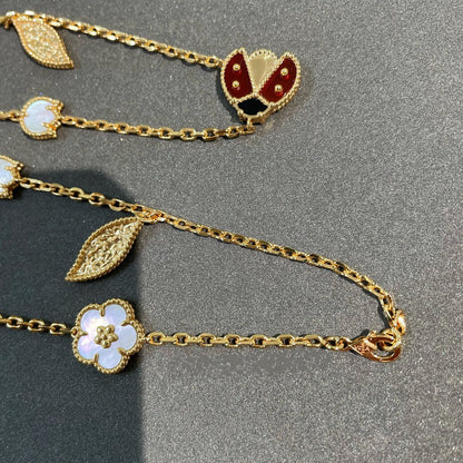 [Lumi Jewelry]LUCKY SPRING 15 MOTIFS GOLD NECKLACE
