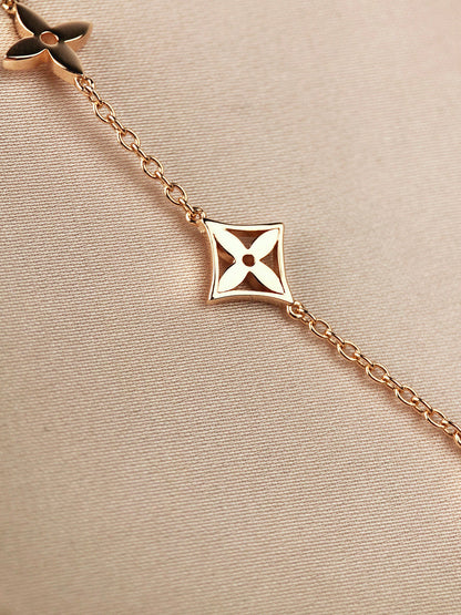 [Lumi Jewelry]STAR AND SUN 7 MOTIFS GOLD BRACELET
