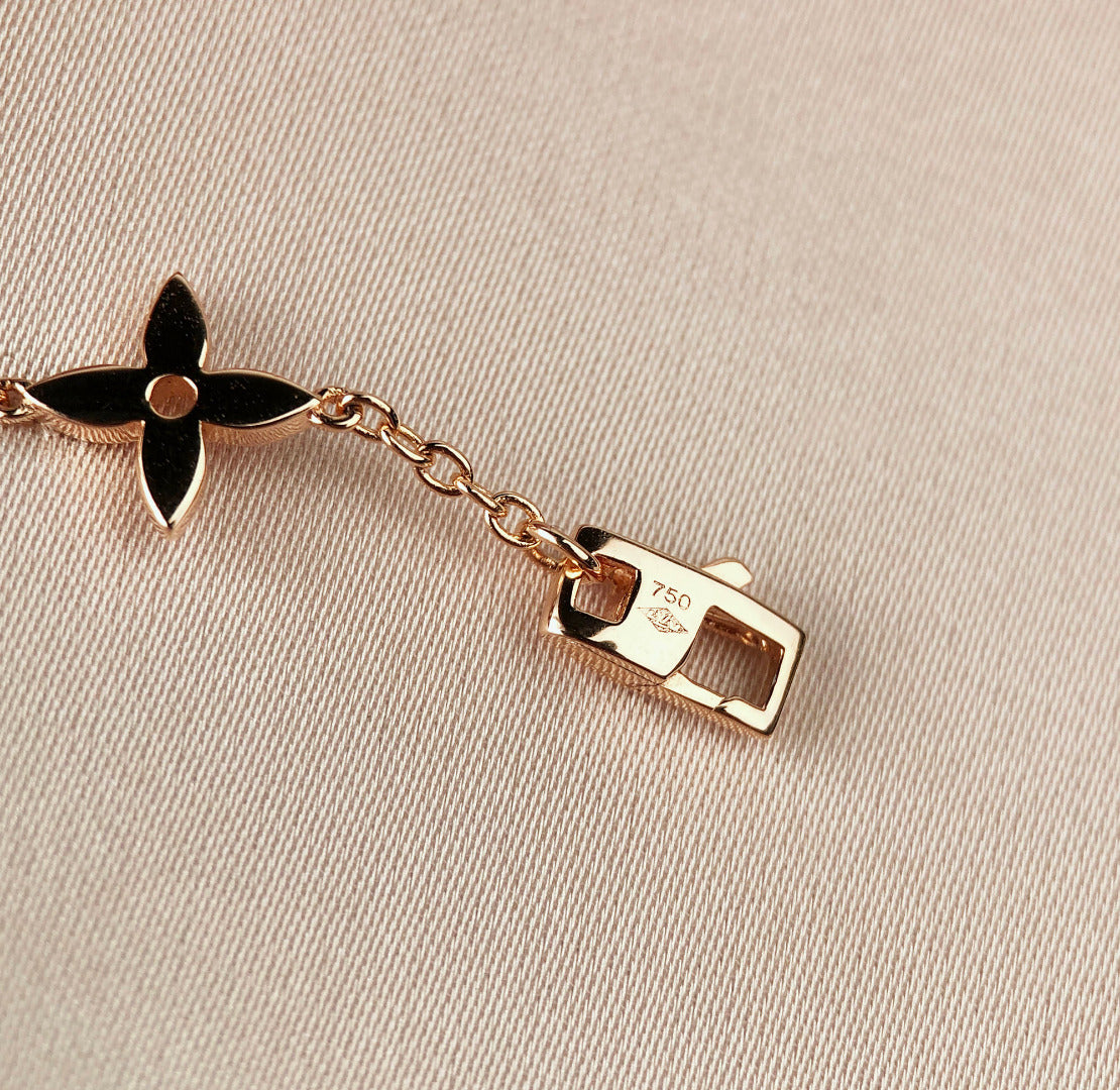 [Lumi Jewelry]STAR AND SUN 7 MOTIFS GOLD BRACELET