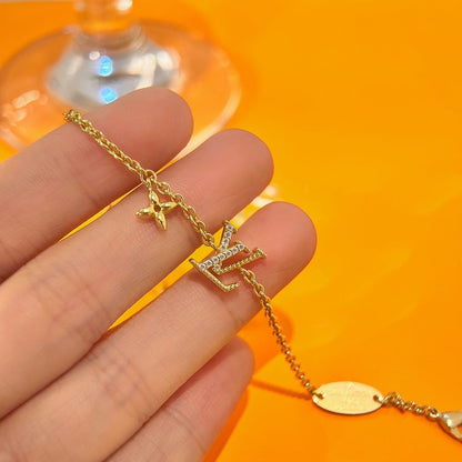 [Lumi Jewelry]LOGO STAR MOTIF GOLD BRACELET