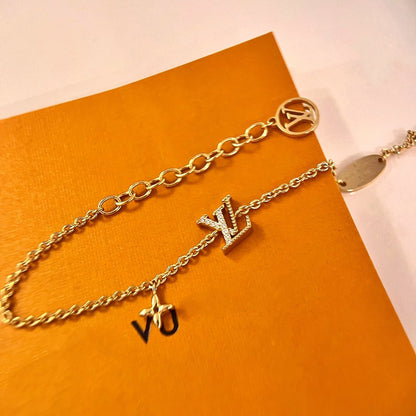[Lumi Jewelry]LOGO STAR MOTIF GOLD BRACELET